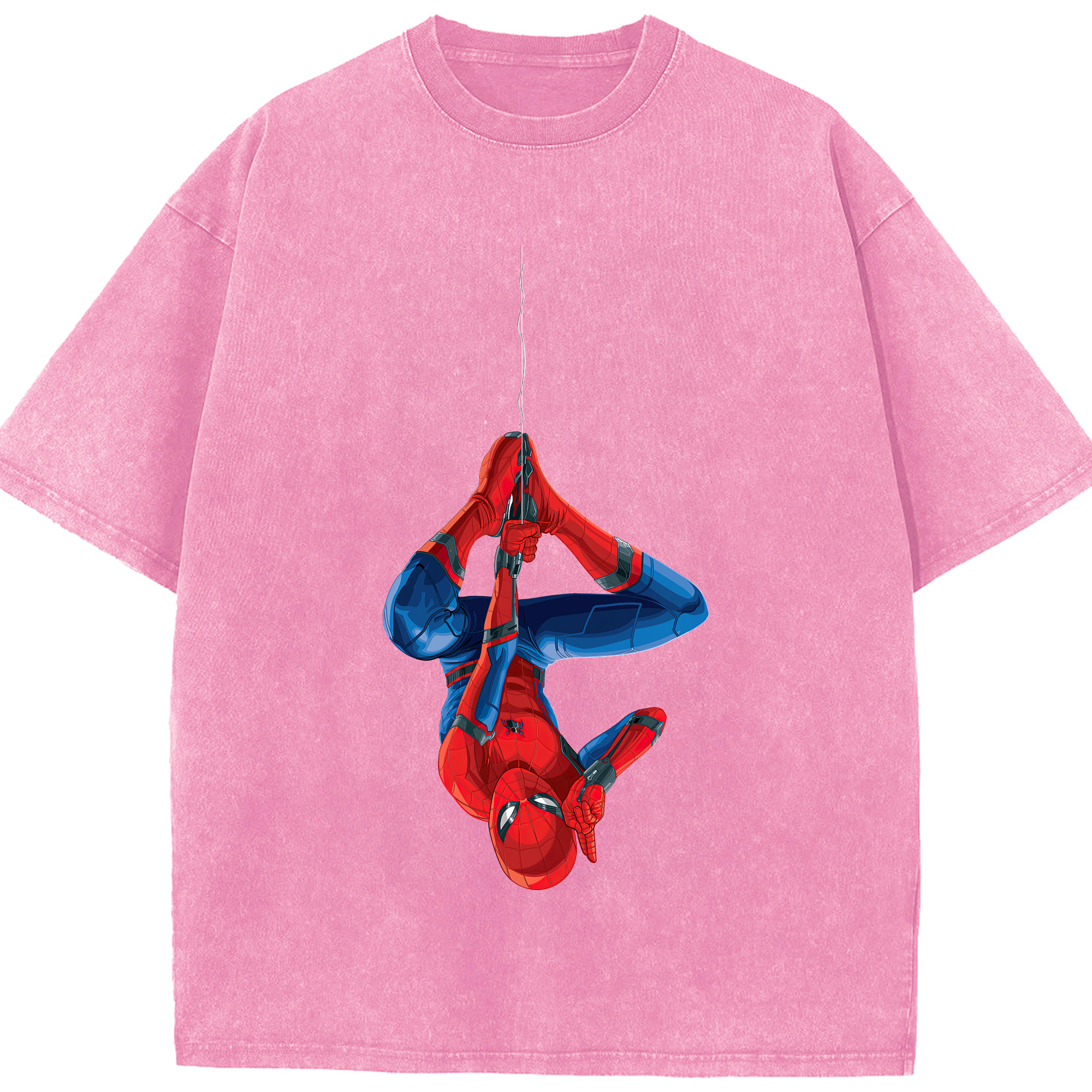 （画像用） Spider Man スパイダーマン 綿100% ヴィンテージ風 半袖Tシャツ（フロントプリント）
